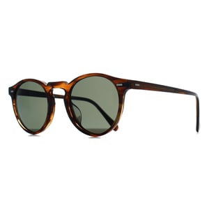 Oliver Peoples Round Unisex Tuscany Tortoise G-15 Polarized OV5217S Gregory Peck