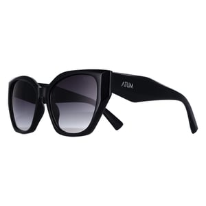 Atum Cat Eye Womens Shiny Black Smoke Gradient Zenith