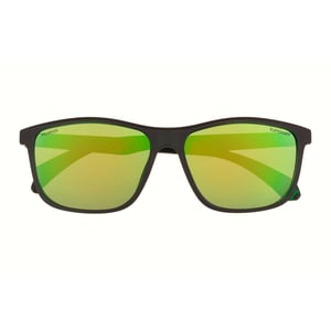 Superdry Rectangle Mens Matte Black Green Green Mirror Polarized SDS-5014