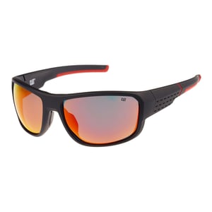 Caterpillar Wrap Mens Matte Black Red Mirror Polarized CTS-8026