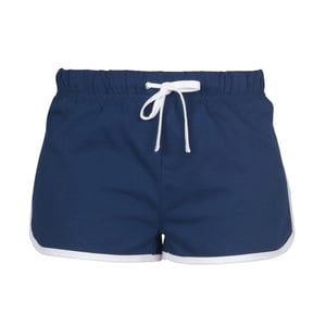 SF Women Dames/dames Retro Shorts (Marine / Wit)
