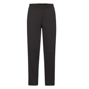 Fruit of the Loom Joggingbyxor med öppen fåll för män (Svart)