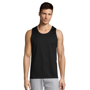 SOLS Heren Sportieve Tank Top (Zwart)