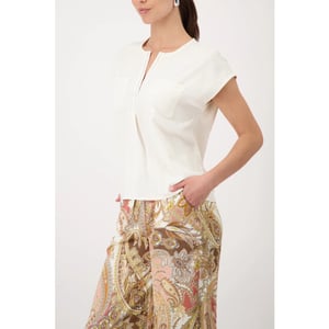 Monari  blouse with rhinestone details 410766 143 marble