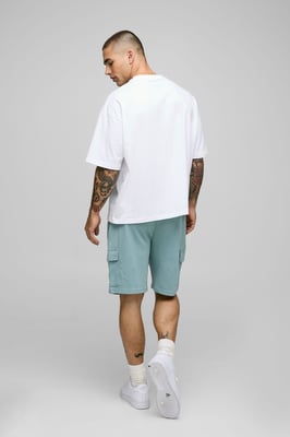 Relaxed Fit Interlock Cargo Shorts