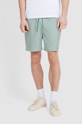 Colbert Seersucker Shorts Regular Green Meadow