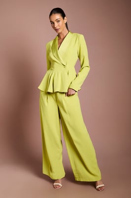 Satin Peplum Blazer