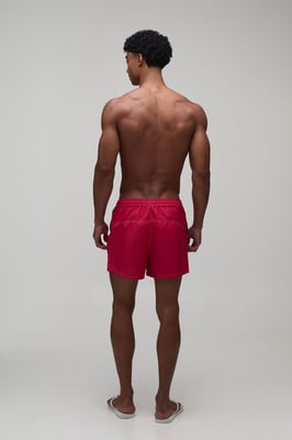 Constrast Stitch Short Length Swim Short