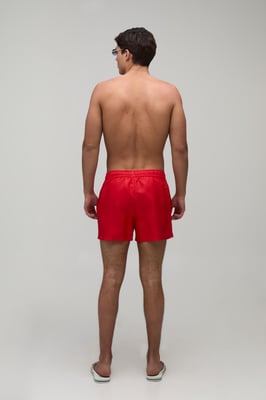 Piped Football Embroidered Short Length Swim Short