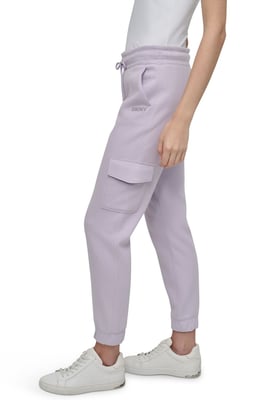 Mini Stud Logo Slim Fit Cargo Jogger With Pockets Purple Orchid