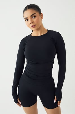 DSGN Studio Sport Contour Seamless Ruched Long Sleeve Top
