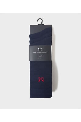 3 Pk Bamboo Sock Navy