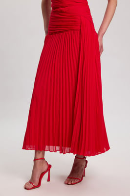 Crinkle Chiffon Woven Maxi Skirt