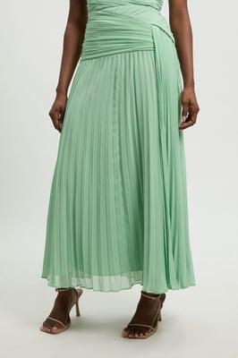 Crinkle Chiffon Woven Maxi Skirt