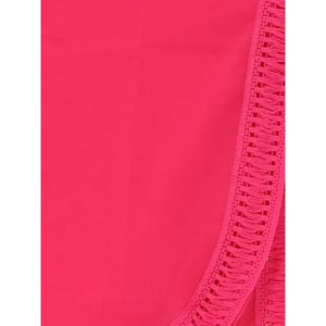 Sarlini Dames tuniek strandjurk polyester chiffon effen fuchsia fel