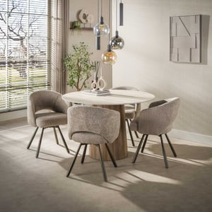 Hoyz eetkamerstoel cross - 56x58x81 cm set van 2