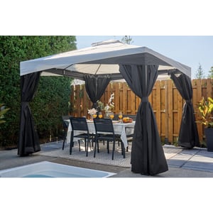 Sojag Malta 1010 aluminium paviljoen 3x3 mtr met afneembaar stoffen dak