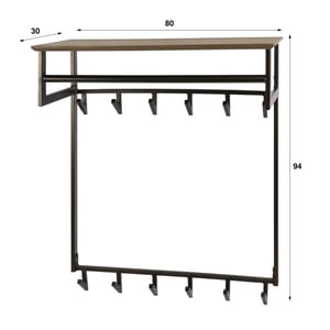 Hoyz kapstok bruno - 30x80x94 cm