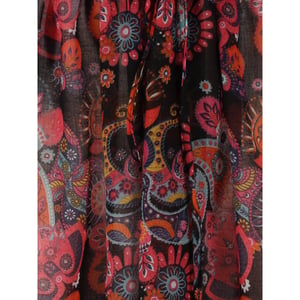 Sarlini Dames tuniek strandjurk polyester kaftan print zwart