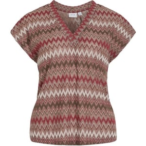 Vila Vibirdie rev v-neck ss glitter top dessin