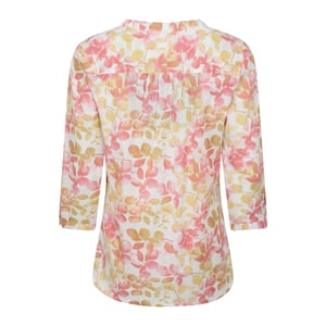 Mountain Warehouse Dames Petra Blouse met Bladerenprint en Driekwart Mouwen (Koraal)