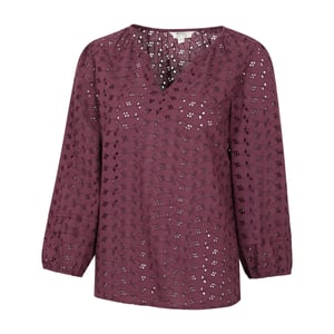 Mountain Warehouse Dam Broderie Lätt 3/4 Ärms Casual Skjorta (Lila)
