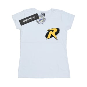 DC Comics Womens/Ladies Batman Robin Logo Cotton T-Shirt (White)