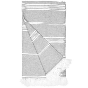The One Towelling Hamam Gerecyclede Handdoek (Asgrijs)