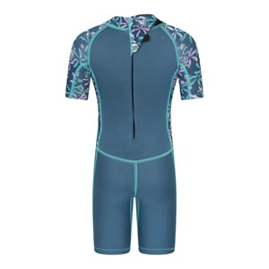 Mountain Warehouse Wetsuit met korte print voor kinderen (Donker groenblauw)