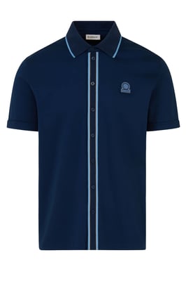 SANDBANKS CONTRAST TIPPED PLACKET POLO NAVY