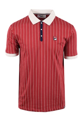 FILA CLASSIC BB1 STRIPED POLO GARNET/GARDENIA/FILA NAVY