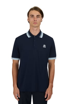 SANDBANKS GRADIENT RIB POLO NAVY