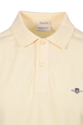 GANT REG SHIELD SS PIQUE POLO SHIRT VANILLA YELLOW