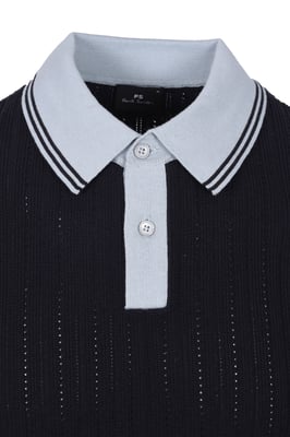 PAUL SMITH SWEATER SS POLO DARK NAVY