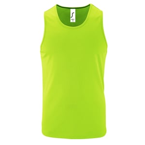 SOLS Heren Sportieve Tank Top (Neon Groen)