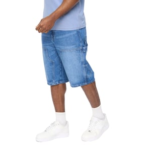 Crosshatch Heren Teleman Denim Shorts (Mid Wash)