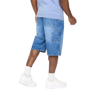 Crosshatch Heren Teleman Denim Shorts (Mid Wash)