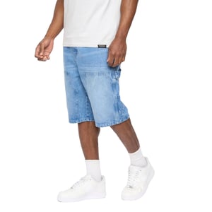 Crosshatch Mens Teleman Denim Shorts (Light Wash)