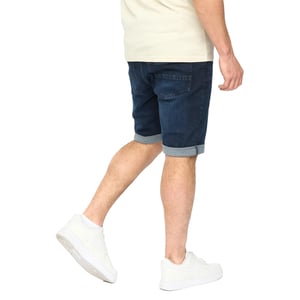 Crosshatch Heren Youlgreeve Denim Short met riem (Donker Washed)