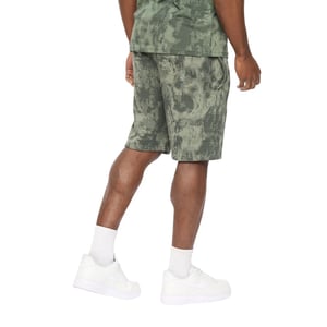 Crosshatch Heren Bardon Camo Sweatshorts (Olijfgroen Camo)