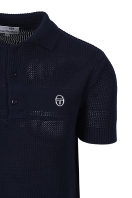 SERGIO TACCHINI SABINO KNITTED POLO SHIRT MARITIME BLUE