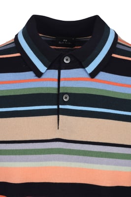 PAUL SMITH SWEATER SS POLO MULTI COLOURED