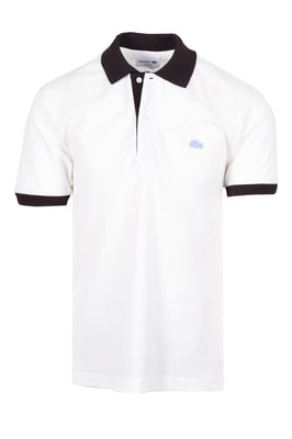 LACOSTE POLO SHIRT WHITE/BROWN