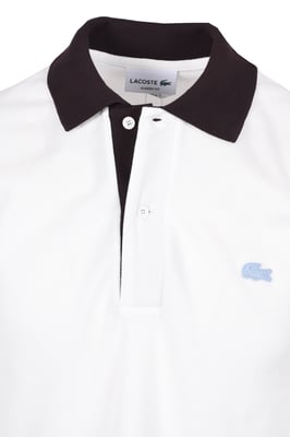 LACOSTE POLO SHIRT WHITE/BROWN