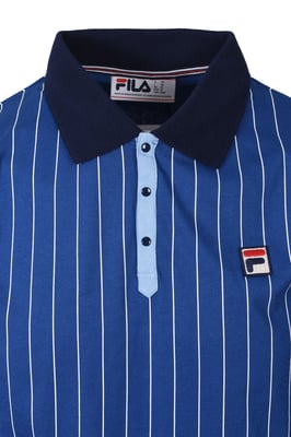 FILA BB1 VINTAGE STRIPED POLO LIMOGES/WHITE/NAVY