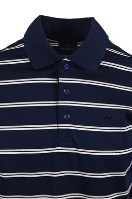 Paul & Shark POLO SHIRT NAVY BEIGE CREAM STRIPE
