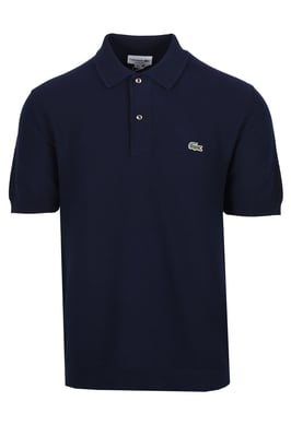 LACOSTE KNITTED POLO SHIRT NAVY BLUE
