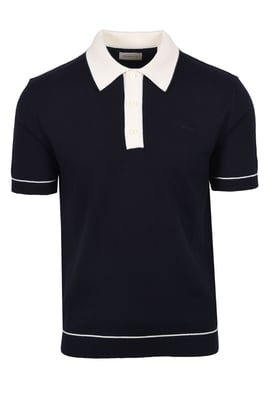 GANT COTTON MODAL KNITTED POLO EVENING BLUE