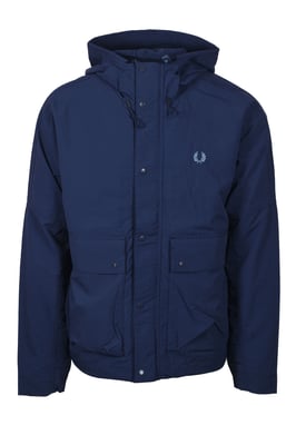 FRED PERRY CROPPED RIPSTOP PARKA TENNIS BLUE