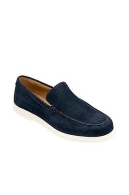 LOAKE TUSCANY SUEDE CASUAL SHOE NAVY SUEDE